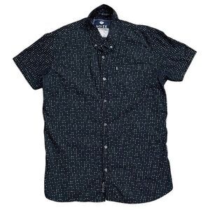 Noize Amstrdm Men’s Navy Polka Dot Cotton Shirt – Size‎ L